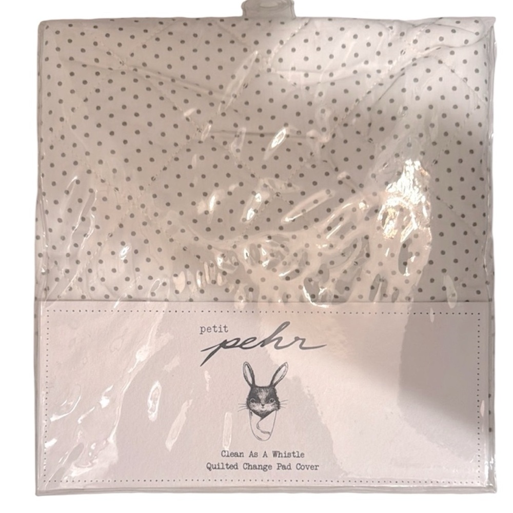 Petit Pehr Grey Pin Dot Quilted Changing Pad Cover Accessory